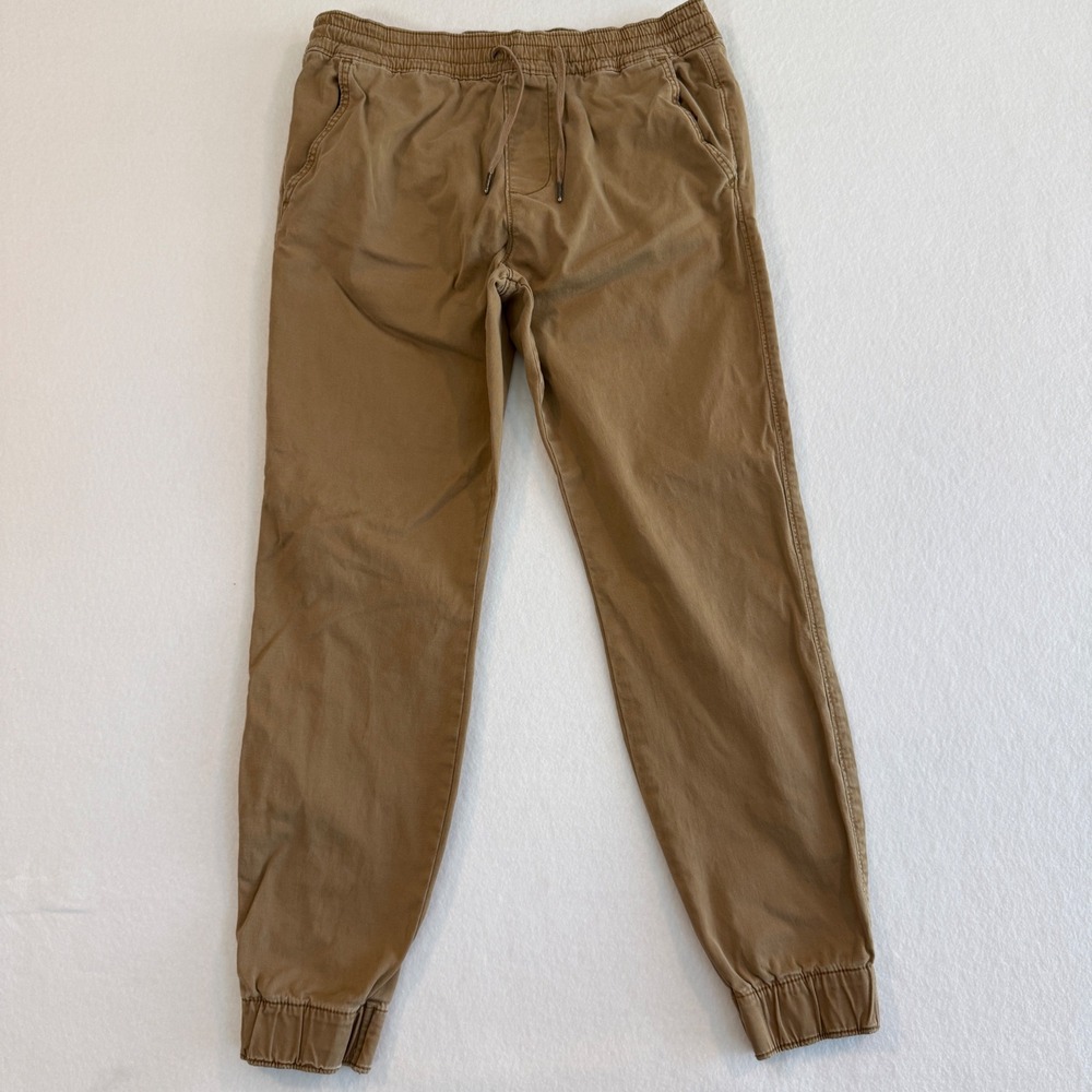 Hollister Skinny Tapered Jogger Elastic Drawstring Mens‎ Medium Brown